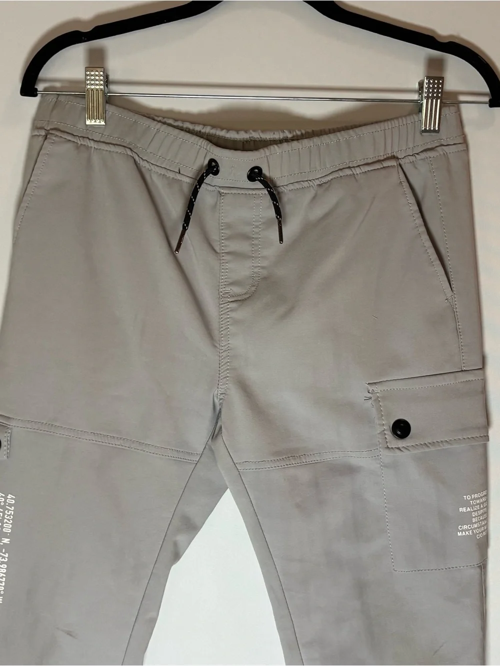 RGSTR  Casual Cargo Jogger Pants in Light Gray Sz 14/16